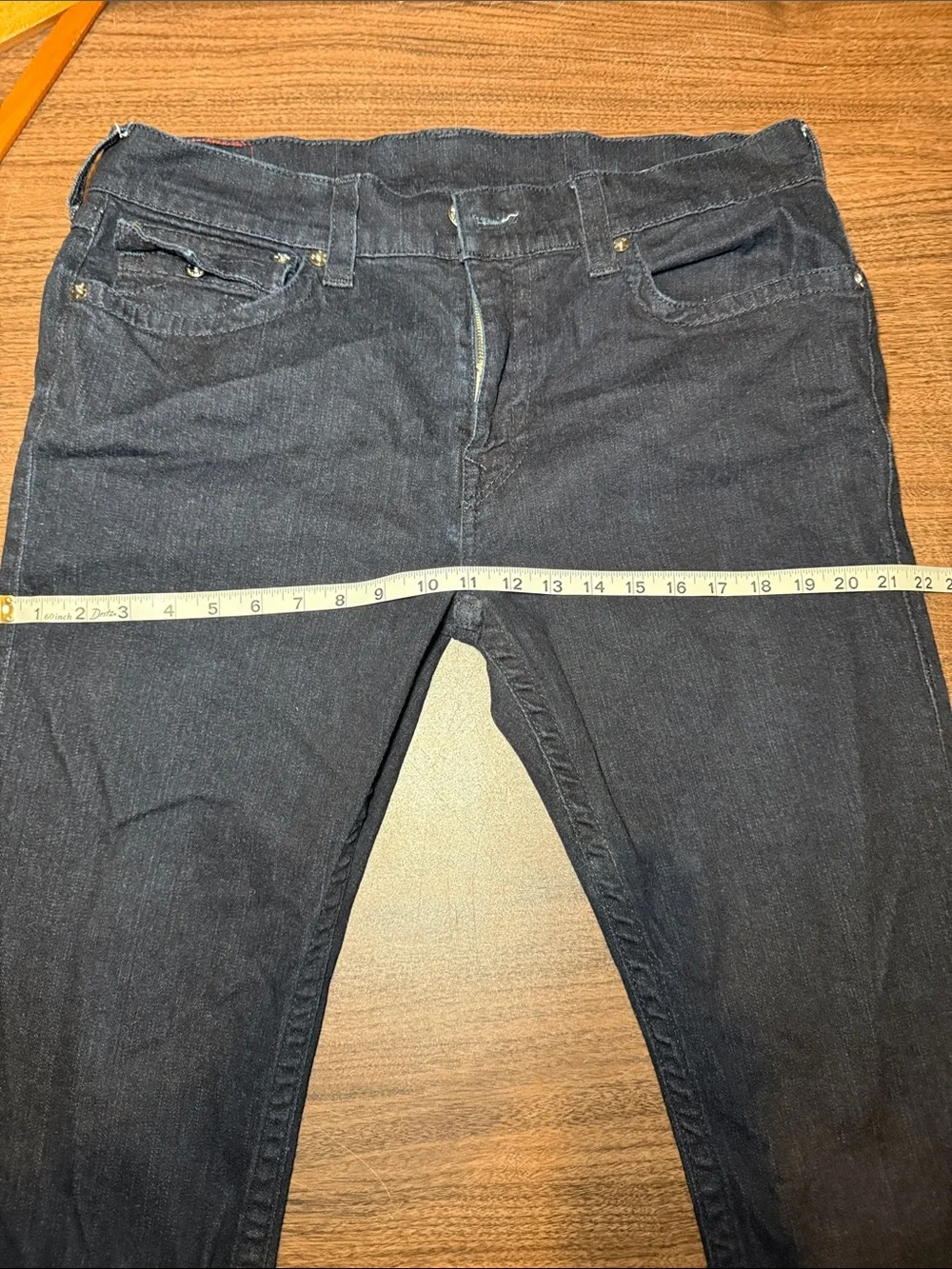 True Religion ROCCO 36x34 Relaxed Skinny Dark Wash Jeans